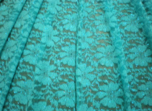 1.Turquoise-Turquoise Glitter Lace #2